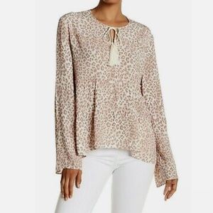 Marchesa Rose Animal Print Blouse